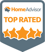 HomeAdvisor Top Rated badge Inline Concrete
